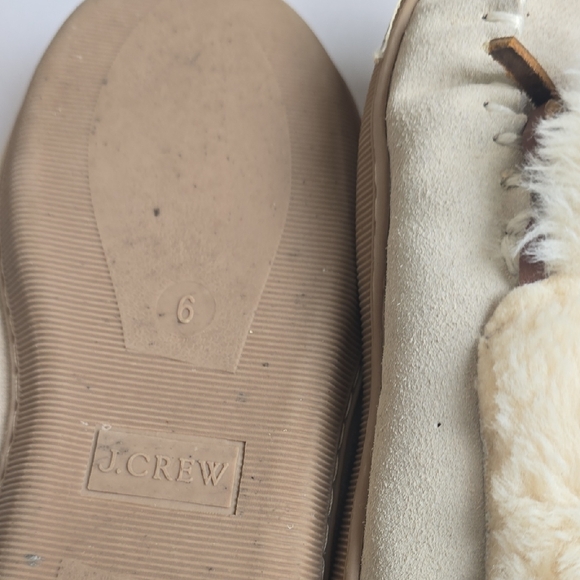 J. Crew Cream Moccasins with Brown Accents - Picture 4 of 5